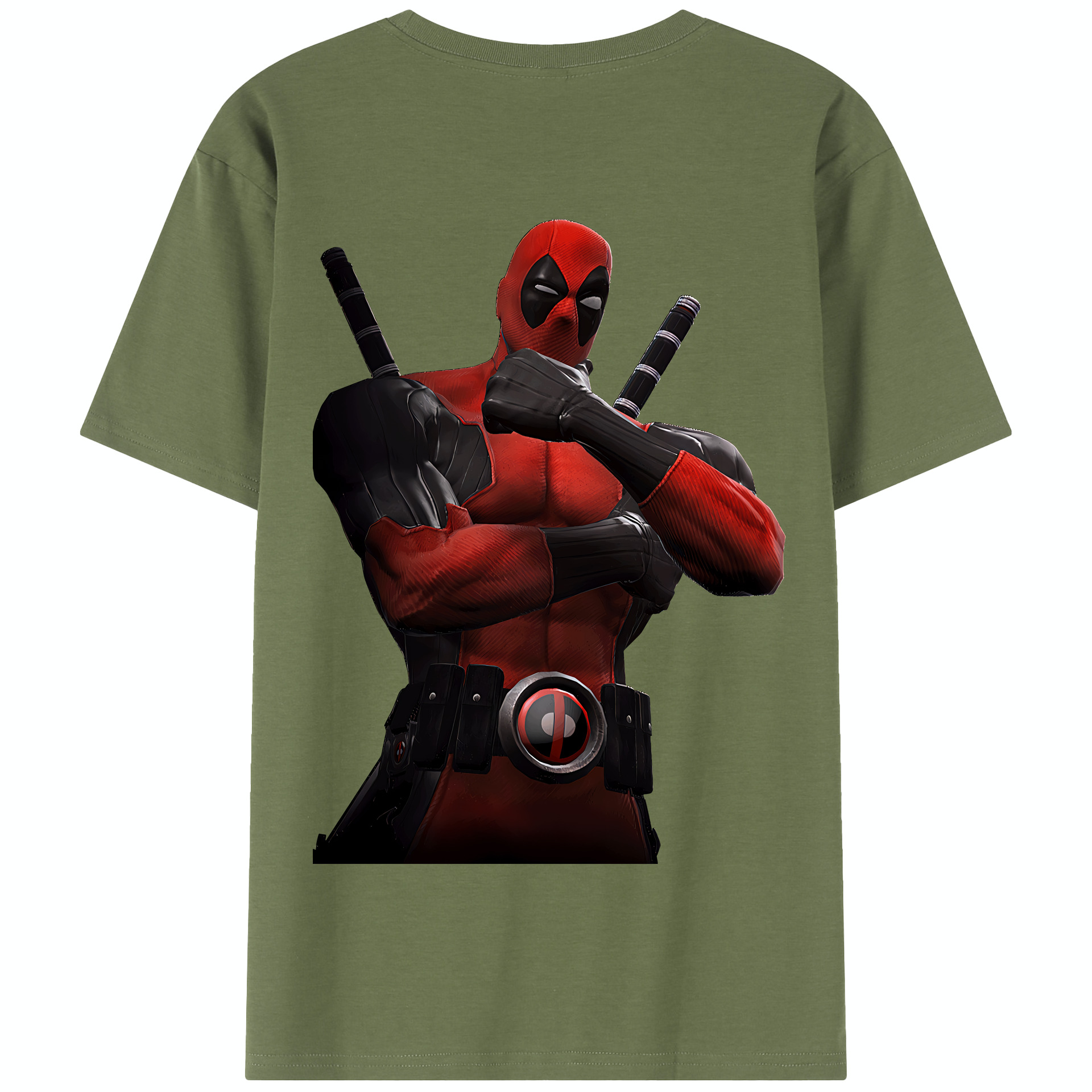 （画像用） Deadpool デッドプール 綿100％半袖Tシャツ（背面プリント）